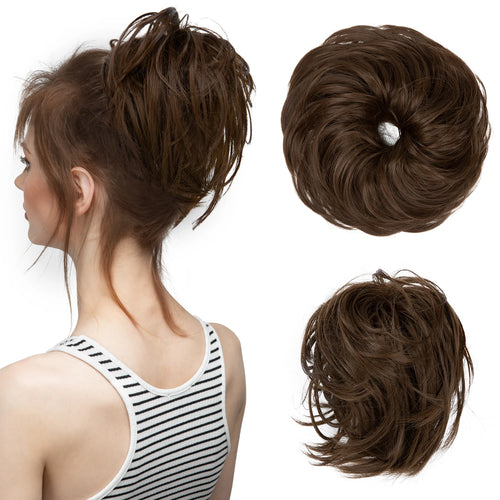  Elegant Curly Messy Bun Hairpiece Scrunchie cashymart