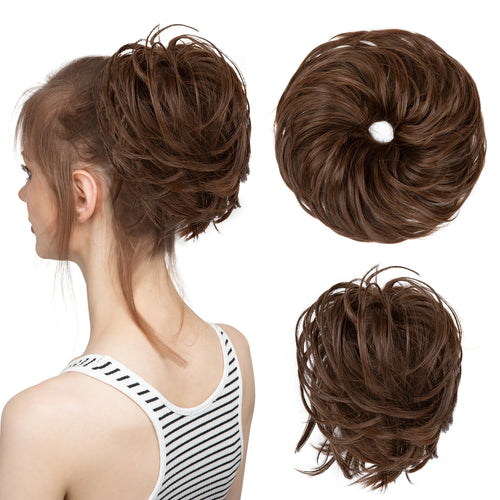  Elegant Curly Messy Bun Hairpiece Scrunchie cashymart