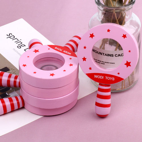 Exploration Magnifying Glass Wooden Toy for Kids, Science Educational Gift cashymart