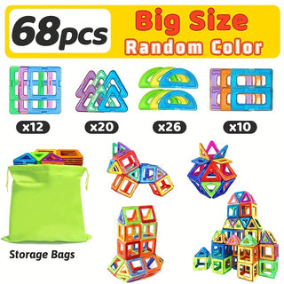  Extra-Large Magnetic Building Blocks cashymart