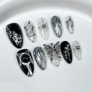  Eye Cat Almond Press-On Nails cashymart