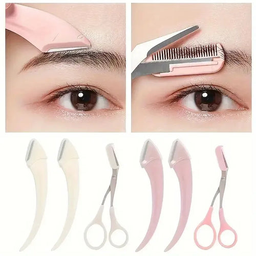  Eyebrow Trimmer Set With Razor And Scissors cashymart