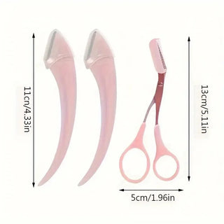  Eyebrow Trimmer Set With Razor And Scissors cashymart