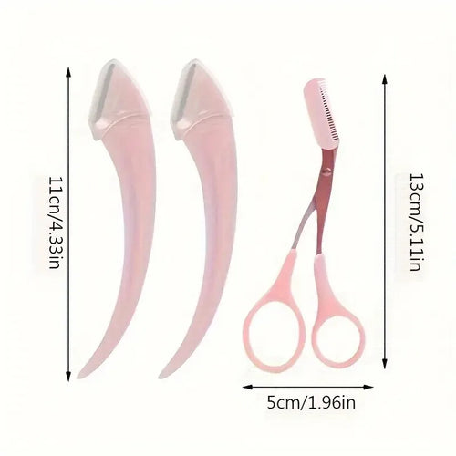  Eyebrow Trimmer Set With Razor And Scissors cashymart