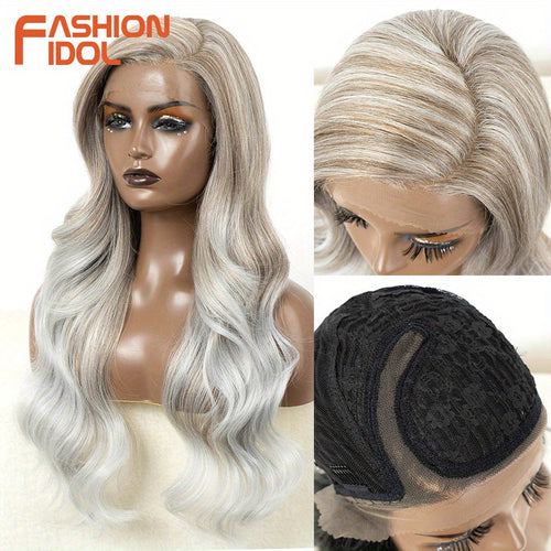  FASHION IDOL 26 Inch Ombre Brown Wave Wig cashymart