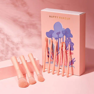  FEIYAN 9pcs Pink Makeup Brushes Set cashymart