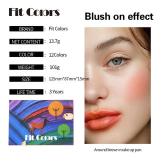 Face Makeup Powder Palette 12 Colors Matte Pearl from Cashymart showcases vibrant shades for flawless beauty looks.