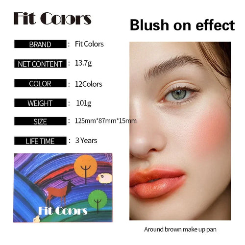  Face Makeup Powder Palette 12 Colors Matte Pearl cashymart