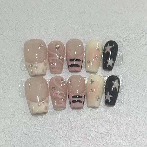  False Nails Full Cover Press On Blusher Set cashymart