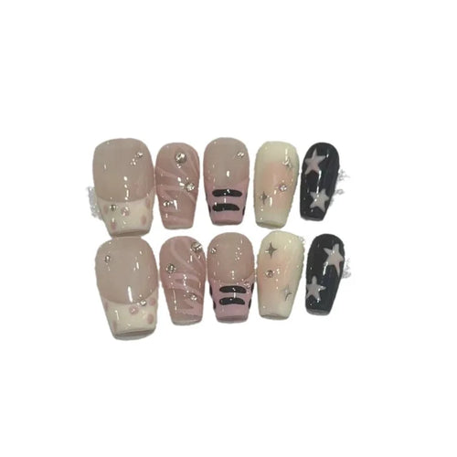 False Nails Full Cover Press On Blusher Set cashymart