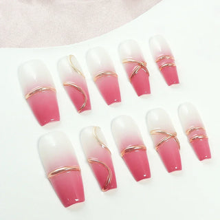  Festive Snowflake Press-On Nails cashymart
