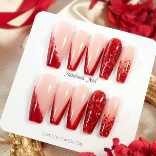  Festive Snowflake Press-On Nails cashymart