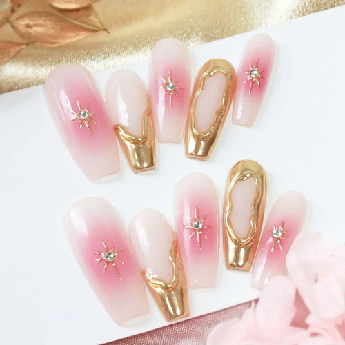  Festive Snowflake Press-On Nails cashymart