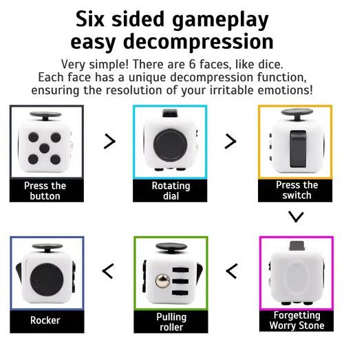  Fidget Cube Antistress Spinner Toy for Anxiety cashymart