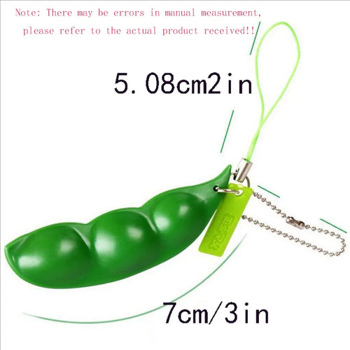  Fidget Toy Edamame Squeeze Keychain cashymart