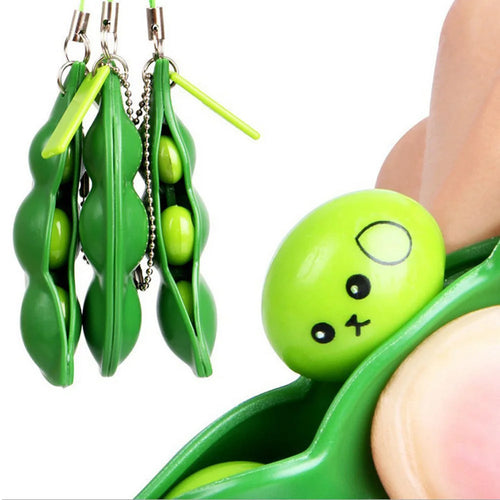  Fidget Toys Pack Edamame Stress Relief Keychain cashymart