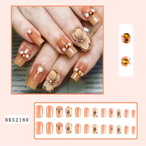  Floral Nail Art Press-Ons cashymart