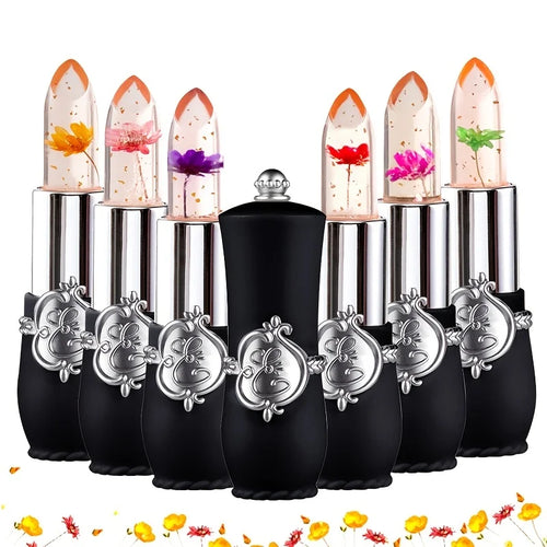  Flower Jelly Lipstick Set Color Changing Moisturizing Lip Balm cashymart