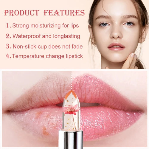  Flower Jelly Lipstick Set Color Changing Moisturizing Lip Balm cashymart