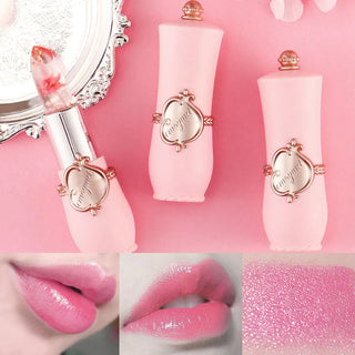  Flower Transparent Lipstick Moisturizer Crystal Jelly cashymart
