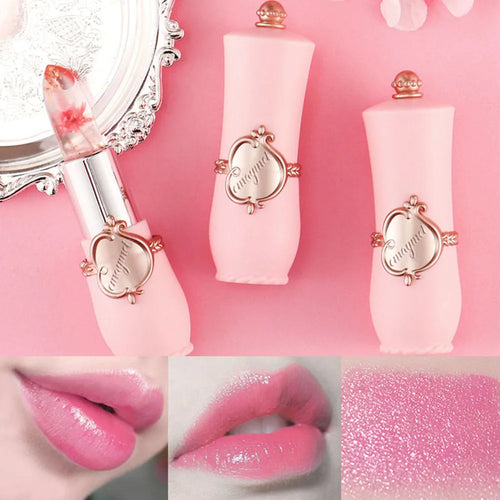  Flower Transparent Lipstick Moisturizer Crystal Jelly cashymart