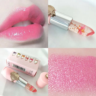  Flower Transparent Lipstick Moisturizer Crystal Jelly cashymart