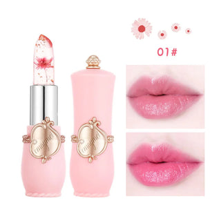  Flower Transparent Lipstick Moisturizer Crystal Jelly cashymart