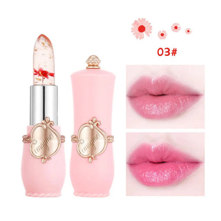  Flower Transparent Lipstick Moisturizer Crystal Jelly cashymart