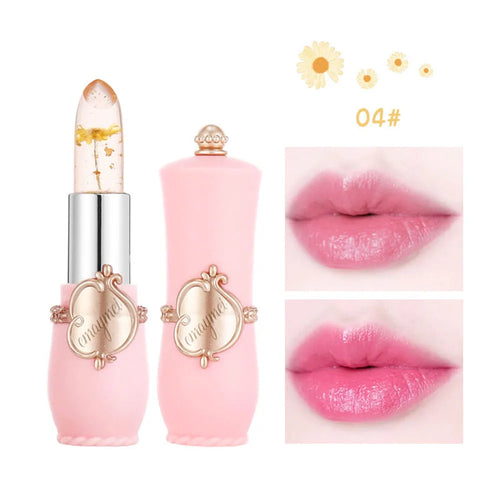  Flower Transparent Lipstick Moisturizer Crystal Jelly cashymart