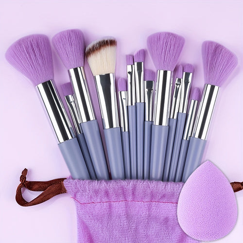  Fluffy Makeup Brush Set & Storage Bag cashymart