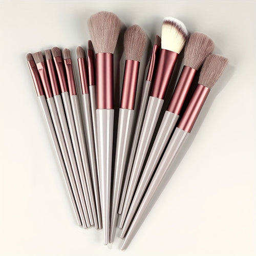  Fluffy Makeup Brush Set with Sponge & Bag cashymart
