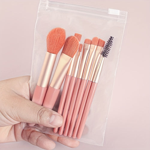  Fluffy Makeup Brush Set with Sponge & Bag cashymart
