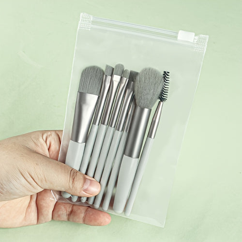  Fluffy Makeup Brush Set with Sponge & Bag cashymart