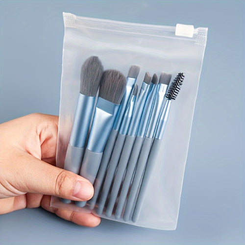  Fluffy Makeup Brush Set with Sponge & Bag cashymart
