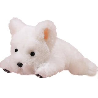  Fluffy White West Highland Terrier Plush Toy cashymart
