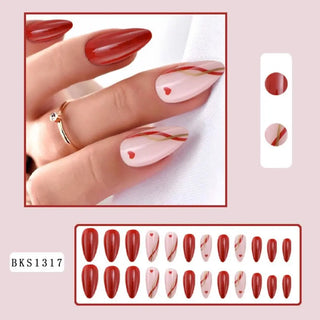  French Lemon Long Almond Press-On Nails cashymart