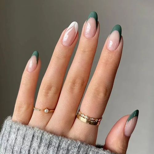  French Rainbow Acrylic Press-On Nails cashymart
