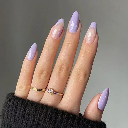  French Rainbow Acrylic Press-On Nails cashymart