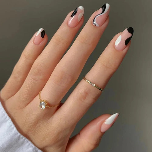  French Rainbow Acrylic Press-On Nails cashymart