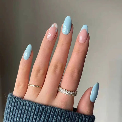  French Rainbow Acrylic Press-On Nails cashymart