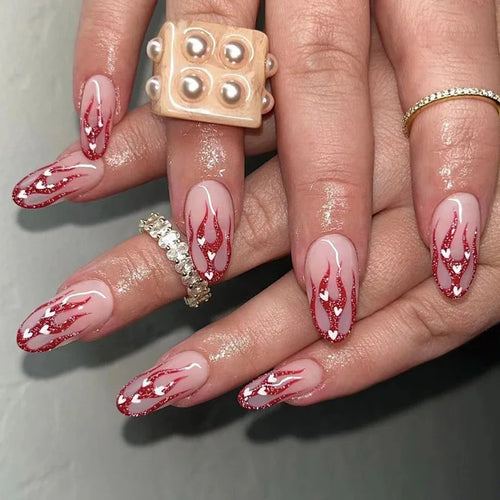  French Rainbow Acrylic Press-On Nails cashymart