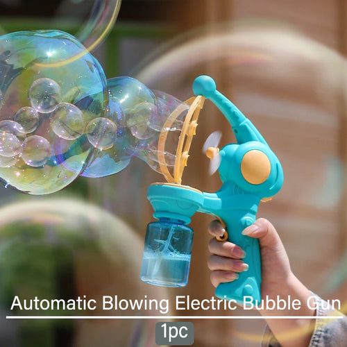  Fully Automatic Bubble Machine Rocket Soap Bubble Gun Pack cashymart