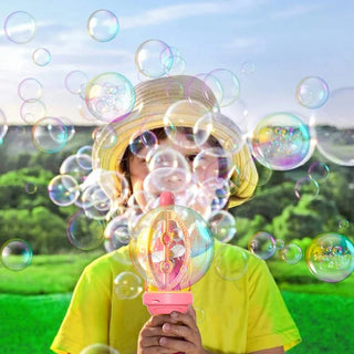  Fully Automatic Bubble Machine Rocket Soap Bubble Gun Pack cashymart