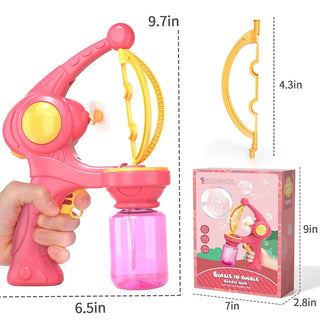  Fully Automatic Bubble Machine Rocket Soap Bubble Gun Pack cashymart