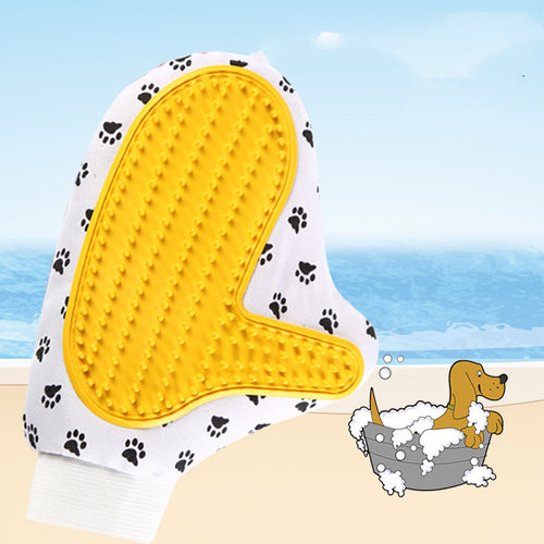 Gentle Silicone Pet Grooming Glove cashymart
