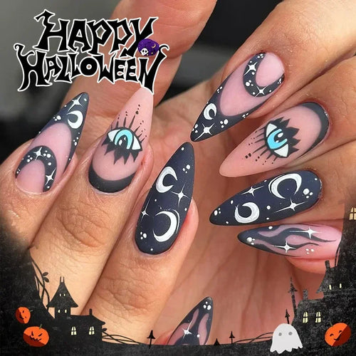  Ghostly Glam 24-Pc Press-On Nails Set cashymart