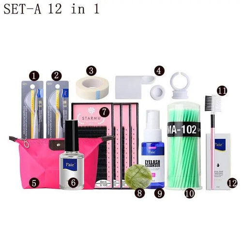  Glam Lash Mastery: Complete Eyelash Extension Kit cashymart
