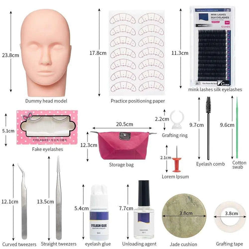  Glam Lash Mastery: Complete Eyelash Extension Kit cashymart
