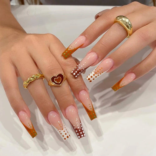  Glam Pink Cow Coffin Nails cashymart