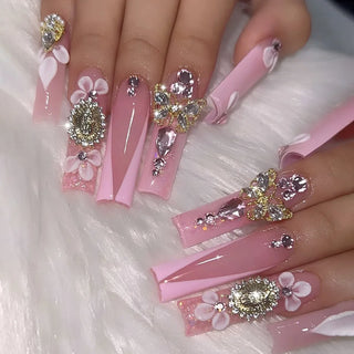  Glamorous Rhinestone-Studded Press-On Nails cashymart